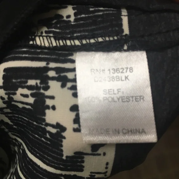 Charming Charlie Black Cream Button Down Midi Dress Size Small Wednesday Addams - Picture 15 of 16